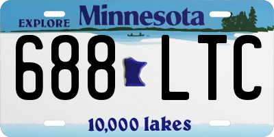 MN license plate 688LTC