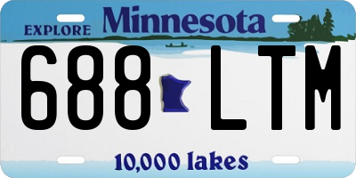 MN license plate 688LTM