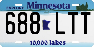 MN license plate 688LTT