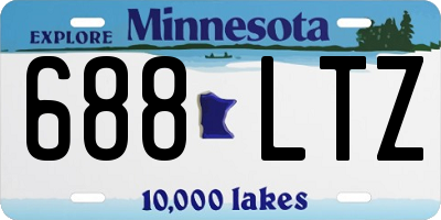 MN license plate 688LTZ