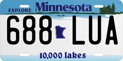 MN license plate 688LUA