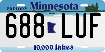 MN license plate 688LUF