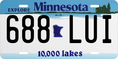 MN license plate 688LUI