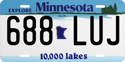 MN license plate 688LUJ