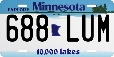 MN license plate 688LUM