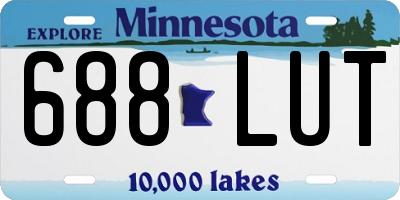MN license plate 688LUT