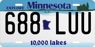 MN license plate 688LUU