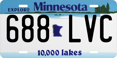 MN license plate 688LVC