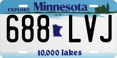 MN license plate 688LVJ