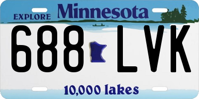 MN license plate 688LVK