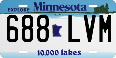MN license plate 688LVM