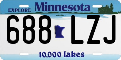 MN license plate 688LZJ
