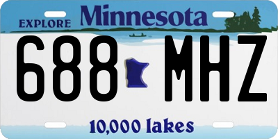 MN license plate 688MHZ