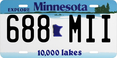 MN license plate 688MII