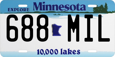 MN license plate 688MIL