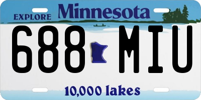 MN license plate 688MIU