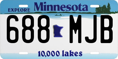 MN license plate 688MJB