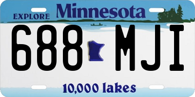 MN license plate 688MJI