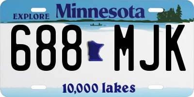 MN license plate 688MJK
