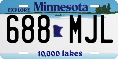 MN license plate 688MJL