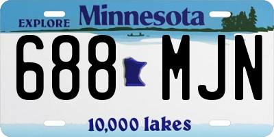 MN license plate 688MJN