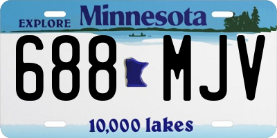 MN license plate 688MJV