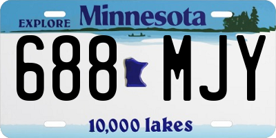 MN license plate 688MJY