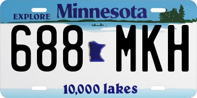 MN license plate 688MKH