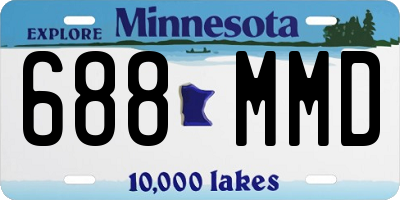 MN license plate 688MMD