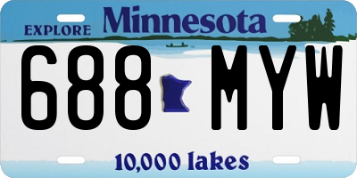 MN license plate 688MYW