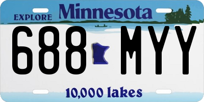 MN license plate 688MYY