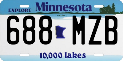MN license plate 688MZB