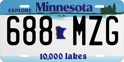 MN license plate 688MZG