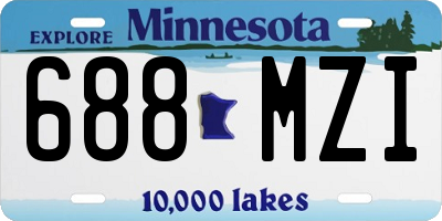 MN license plate 688MZI