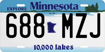 MN license plate 688MZJ