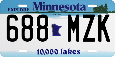 MN license plate 688MZK