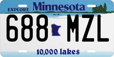 MN license plate 688MZL