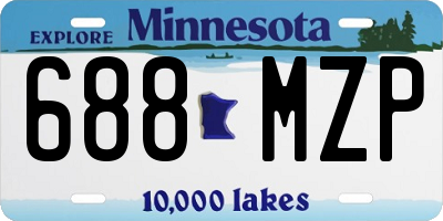MN license plate 688MZP