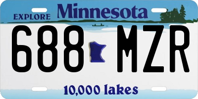 MN license plate 688MZR