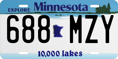 MN license plate 688MZY