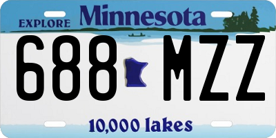 MN license plate 688MZZ