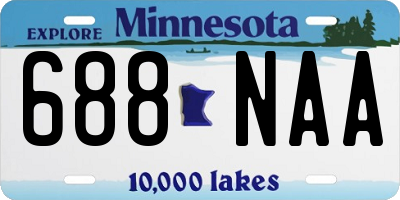 MN license plate 688NAA