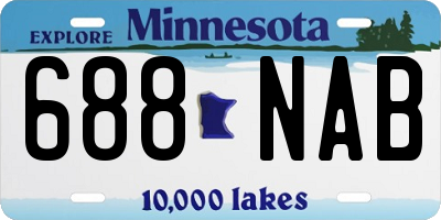 MN license plate 688NAB