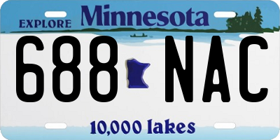 MN license plate 688NAC