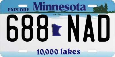 MN license plate 688NAD