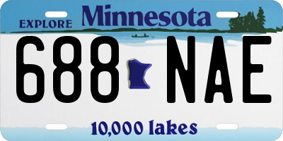 MN license plate 688NAE
