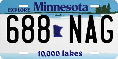 MN license plate 688NAG