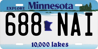 MN license plate 688NAI