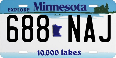 MN license plate 688NAJ