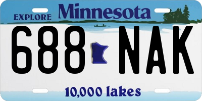 MN license plate 688NAK